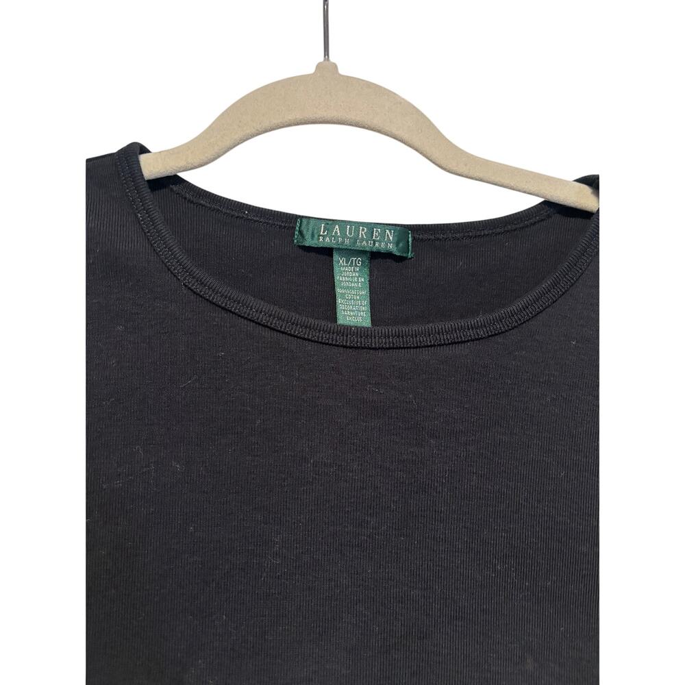 Lauren Ralph Lauren Black Long Sleeve Crew Neck Top XL - Picture 3 of 7